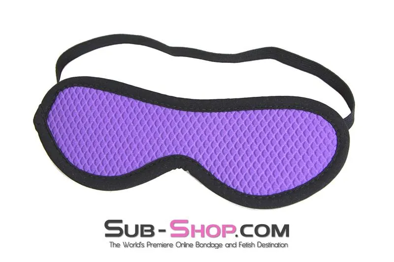 1497M      Purple Quilted Love Mask Blindfold