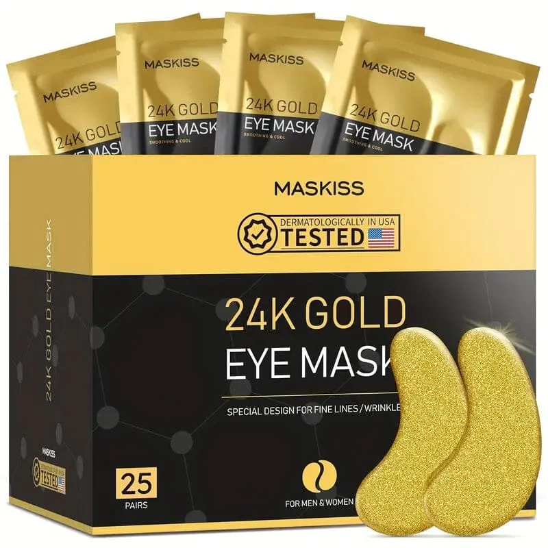 25-Pairs: 24K Gold Eye Mask