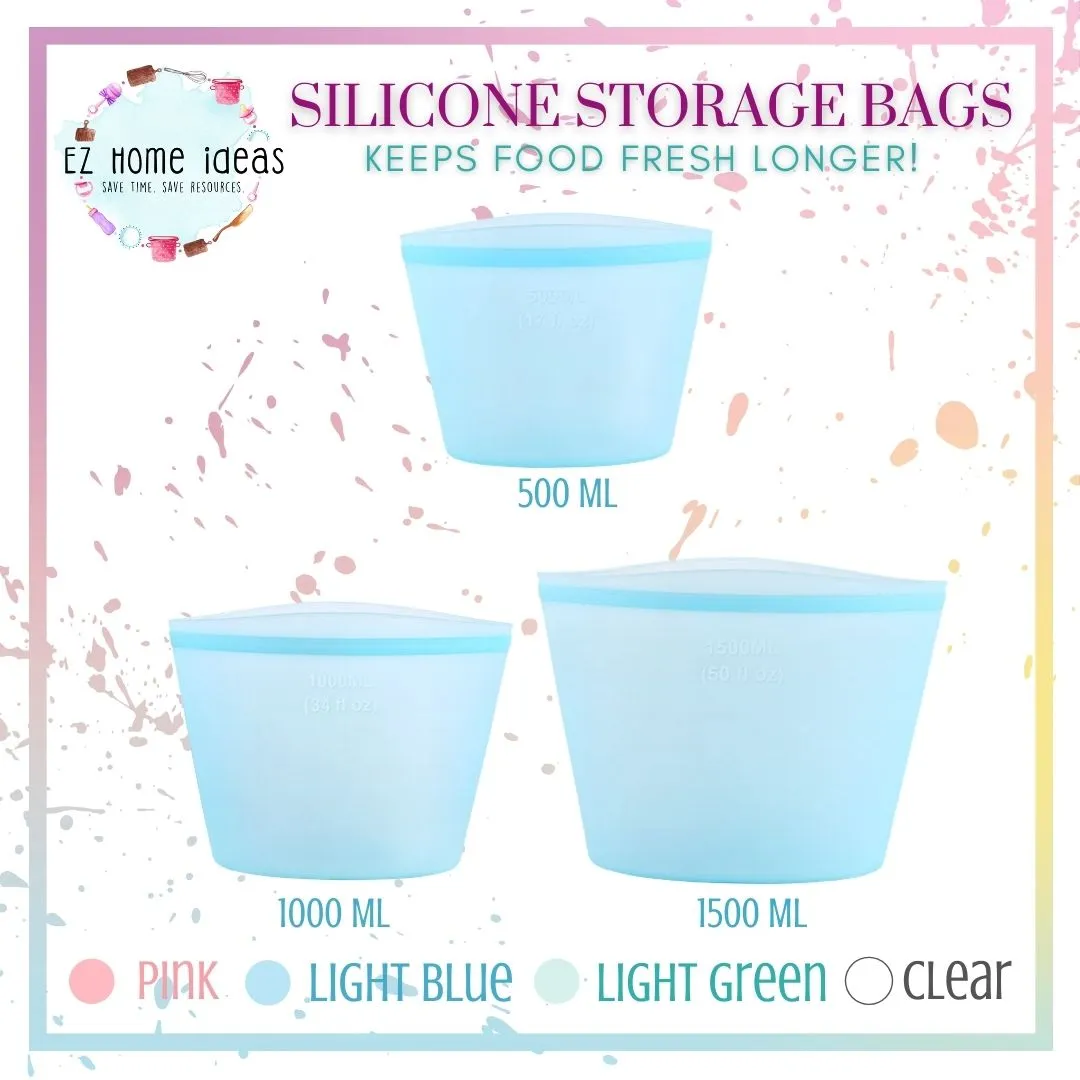 3 pc Set Silicone Storage Bags