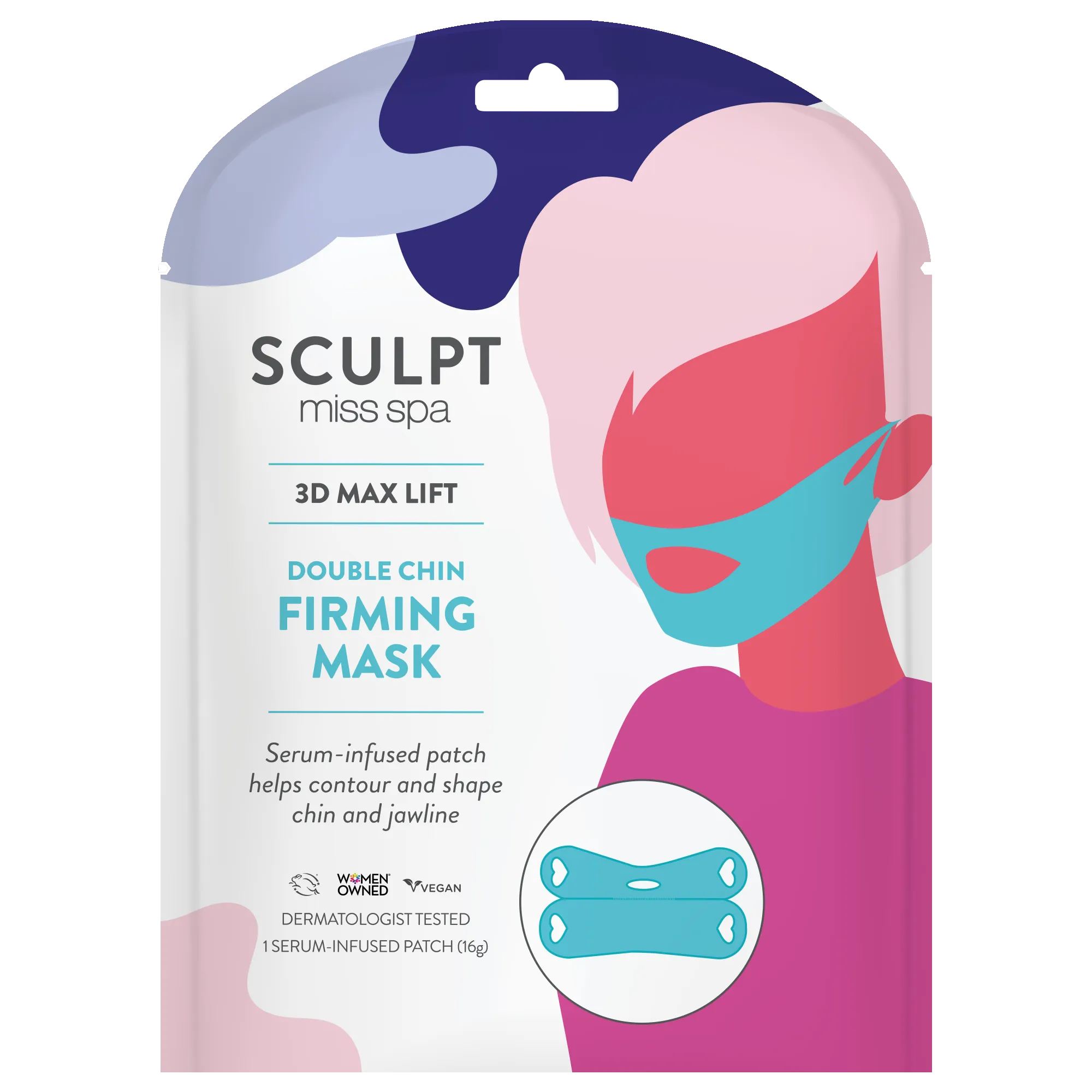 3D Max Lift Double Chin Firming Mask 4 Pack