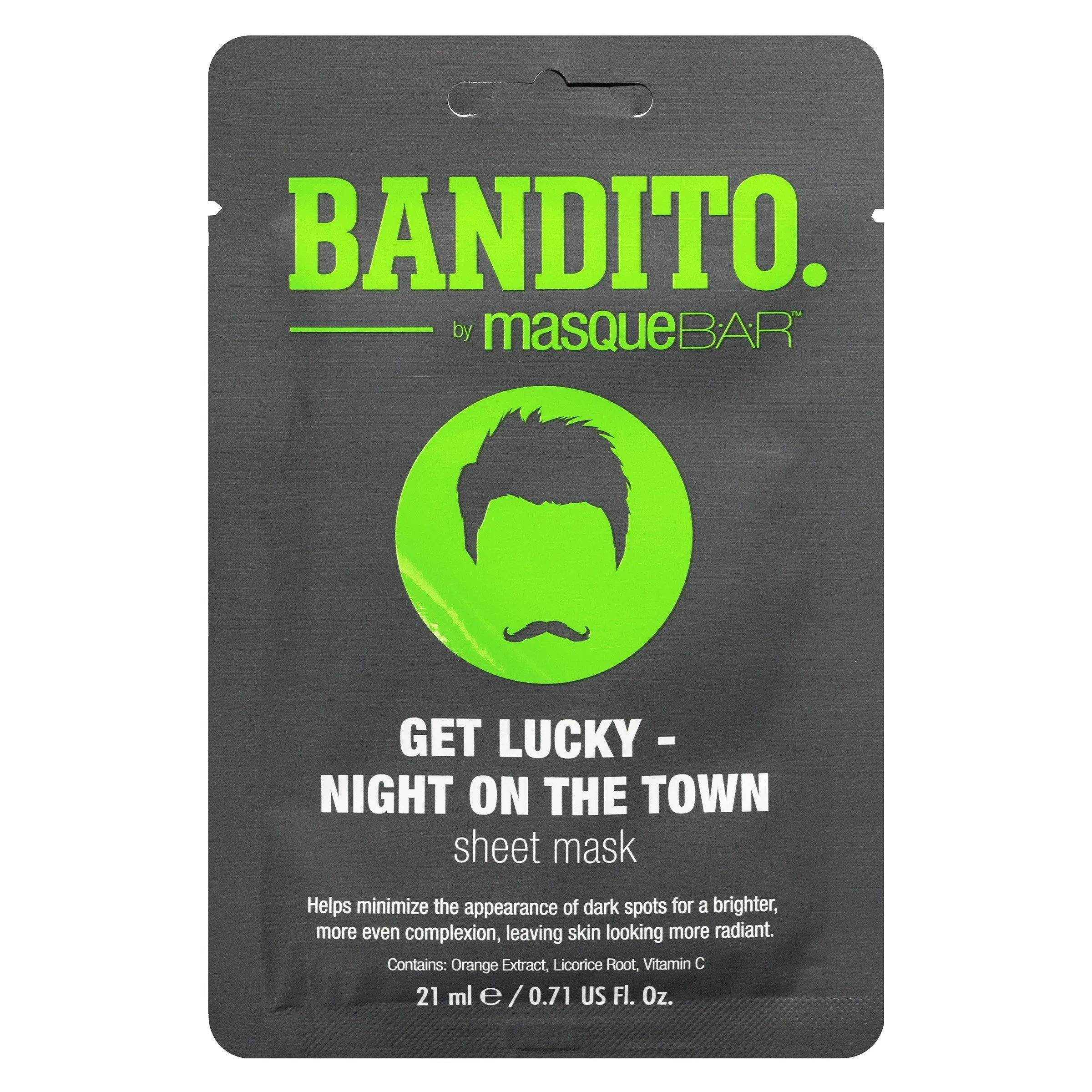 Bandito Get Lucky - Night on the Town Sheet Mask for Men