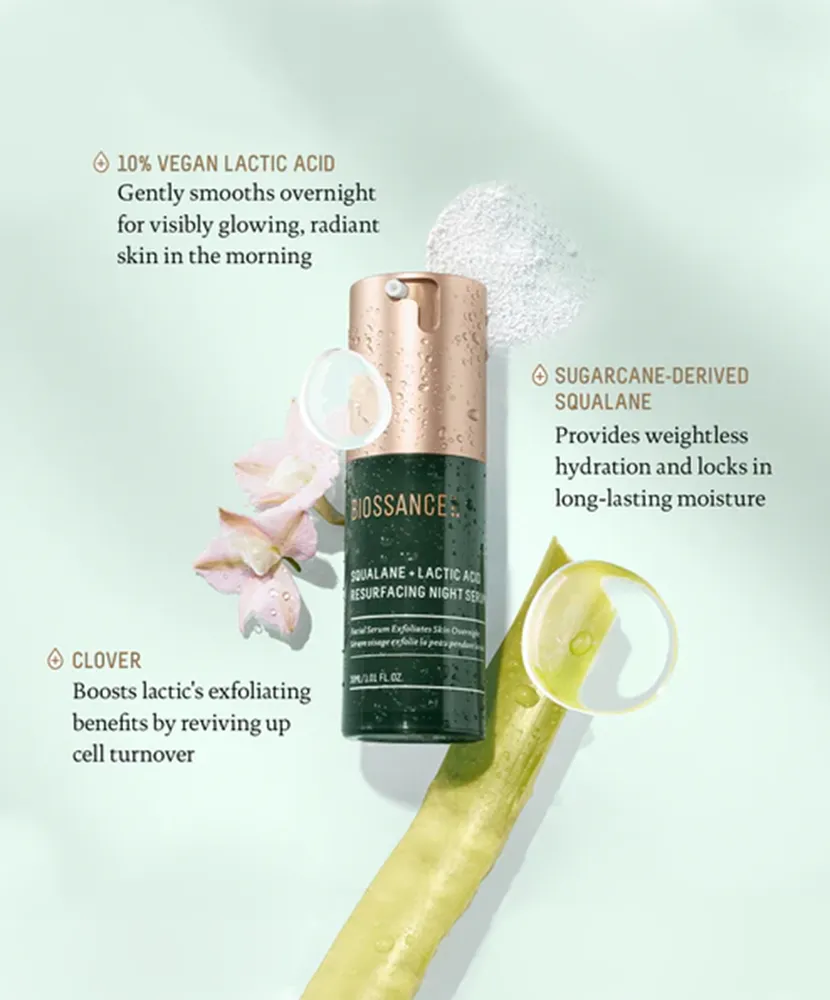 Biossance Squalane   10% Lactic Acid Resurfacing Serum