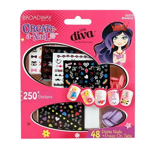 Broadway Little Diva Create-A-Nail Art Kit 48 Nails