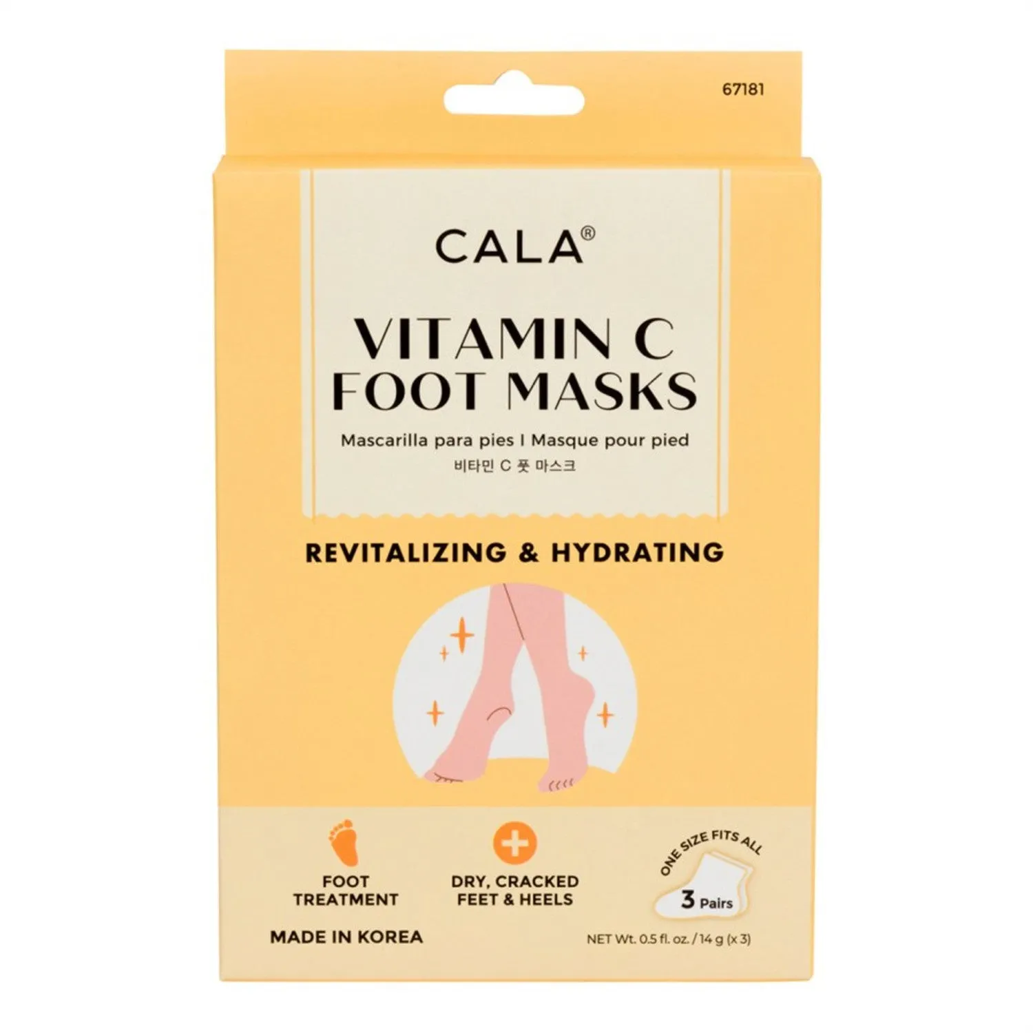 Cala Moisturizing Foot Mask 3 Pairs