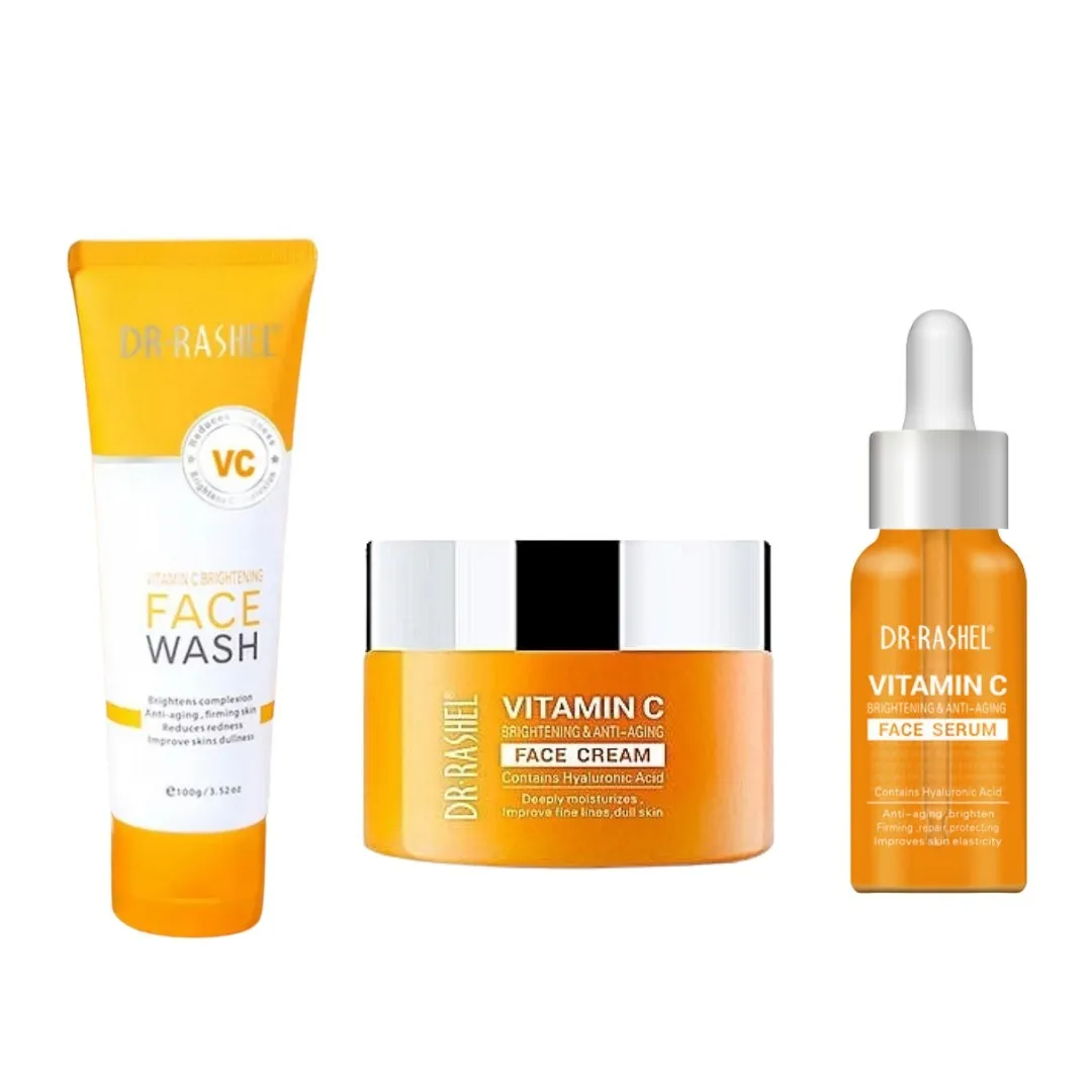 Combo - Dr. Rashel Vitamin C Face Wash, Serum & Cream