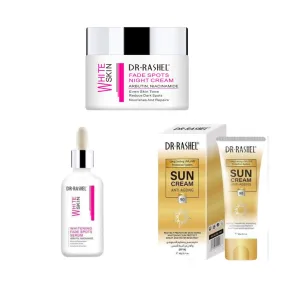 Combo - Dr. Rashel White Skin Fade Spots Serum, Night Cream & Sun Cream