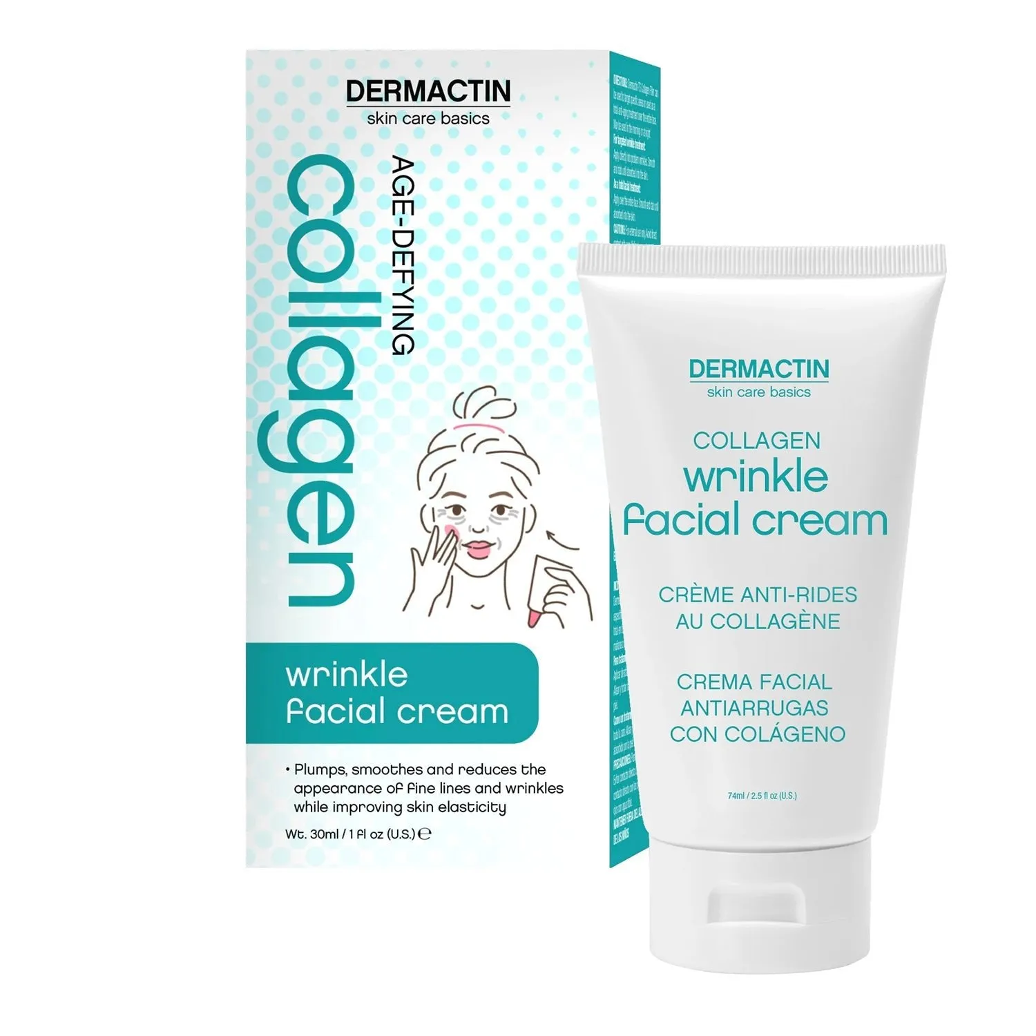 Dermactin Age Defying Collagen Wrinkle Facial Cream 2.5oz/ 74ml