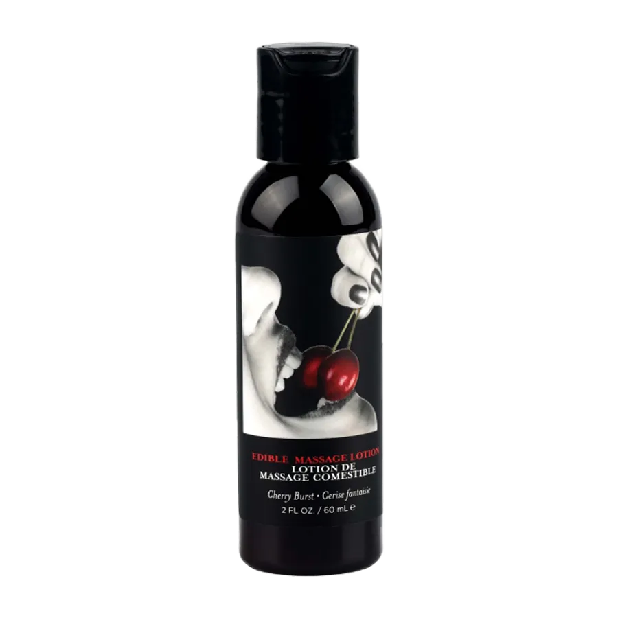 Earthly Body Edible Massage Lotion - Cherry, 2oz/60ml