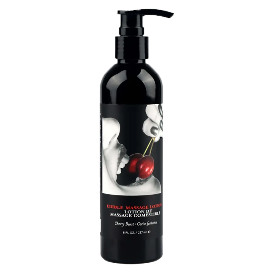 Earthly Body Edible Massage Lotion - Cherry, 8oz/237ml