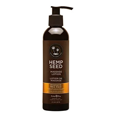 Earthly Body Hemp Seed Massage Lotion - Dreamsicle, 8oz/237ml