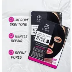 Estelin Charcoal White Hydrating Black Mask