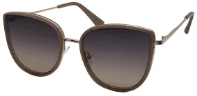 Fantas-Eyes Womens Tailwind Cateye Non-Polarized Sunglasses - Taupe