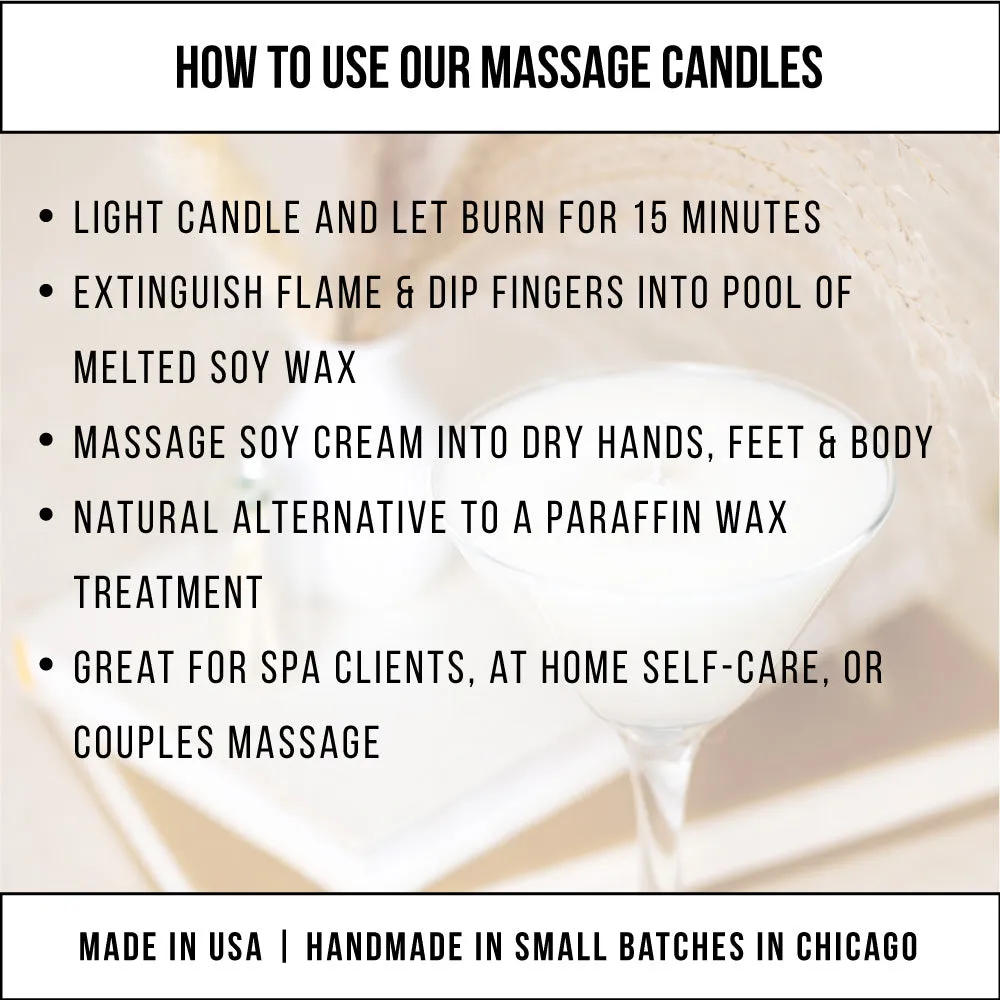 Floral Martini Soy Massage Candle